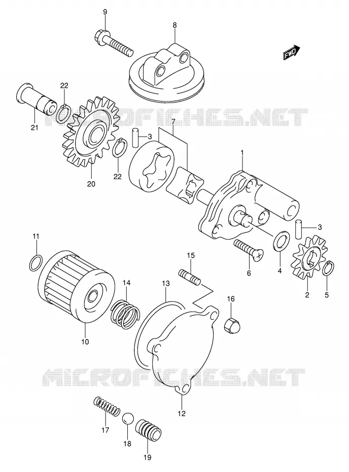 POMPE A HUILE Suzuki MOTO 400 DR-Z 2009  DR-Z400SK9(E2)