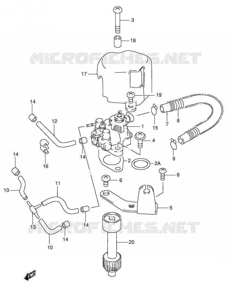 POMPE A HUILE Suzuki SCOOTER 100 ADDRESS 1993  AG100P(E71)