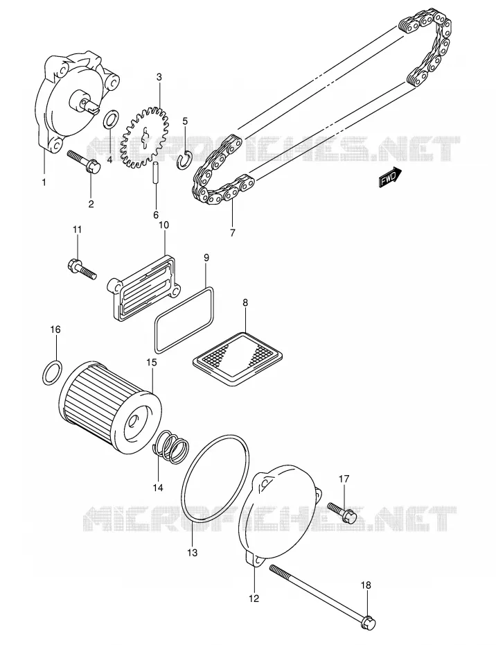 POMPE A HUILE Suzuki SCOOTER 400 BURGMAN 2004  AN400K4(E2)