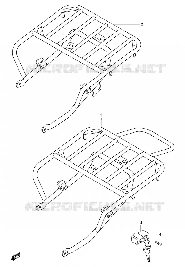 PORTE PAQUET Suzuki MOTO 200 DF 1997  DF200EV