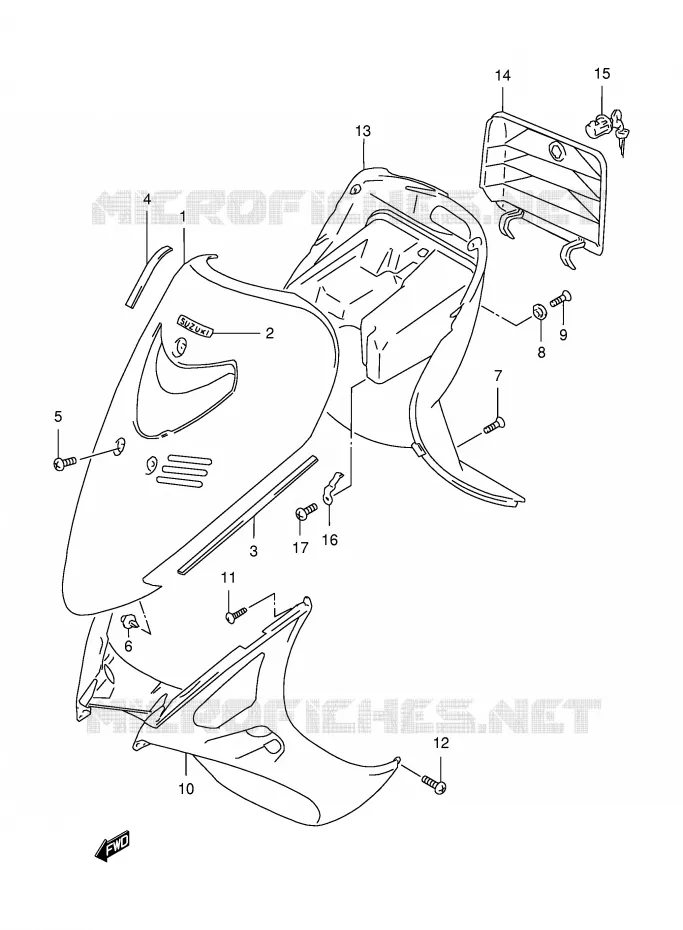 PROTEGE JAMBES (MODELE T/V/W) Suzuki SCOOTER 150 BURGMAN 1996  AN150T(E34)