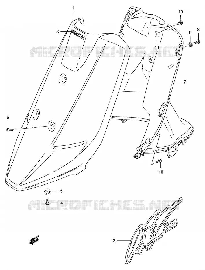 PROTEGE JAMBES Suzuki SCOOTER 50 AE 1999  AE50X(E71)