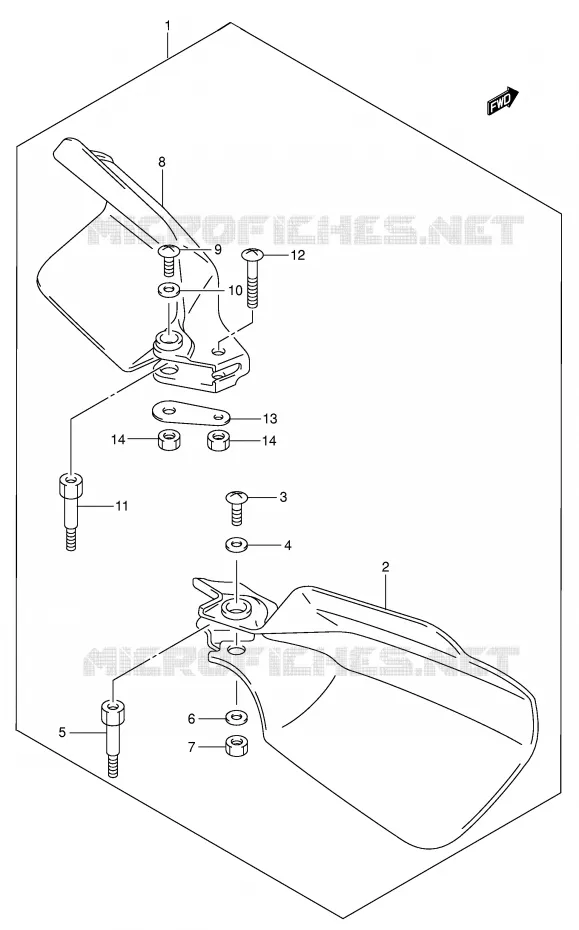 PROTEGES MAINS (MODELE Y/K1/K2 OPT) Suzuki MOTO 400 DR-Z 2003  DR-Z400SK3(E2)