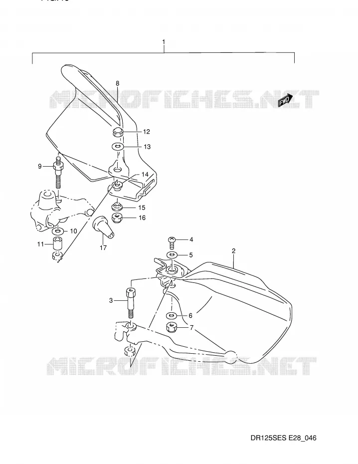 PROTEGES MAINS (OPTION) Suzuki MOTO 125 DR 1995  DR125SES(E28)