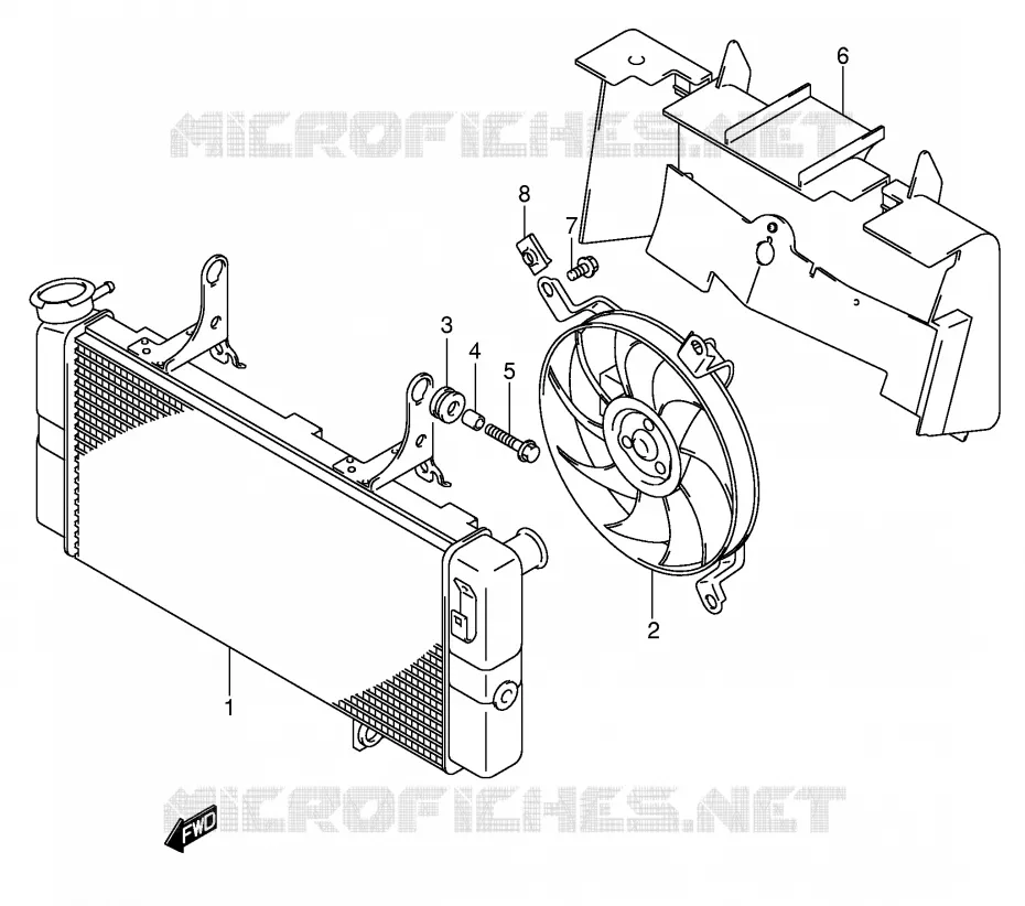 RADIATEUR Suzuki MOTO 1000 V-STROM 2002  DL1000K2(E2)