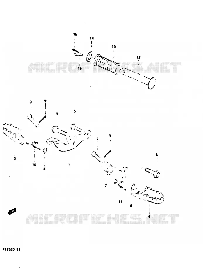 REPOSE PIED Suzuki MOTO 125 DR 1982  DR125SZ(Z/D)