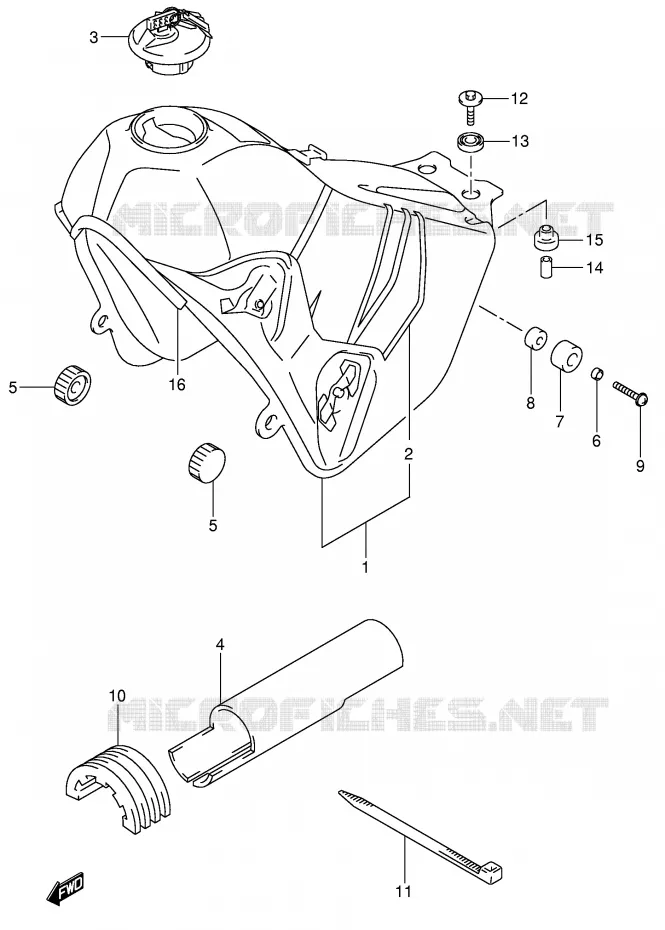 RESERVOIR D'ESSENCE (MODELE Y) Suzuki MOTO 400 DR-Z 2000  DR-Z400SY(E3/E28)