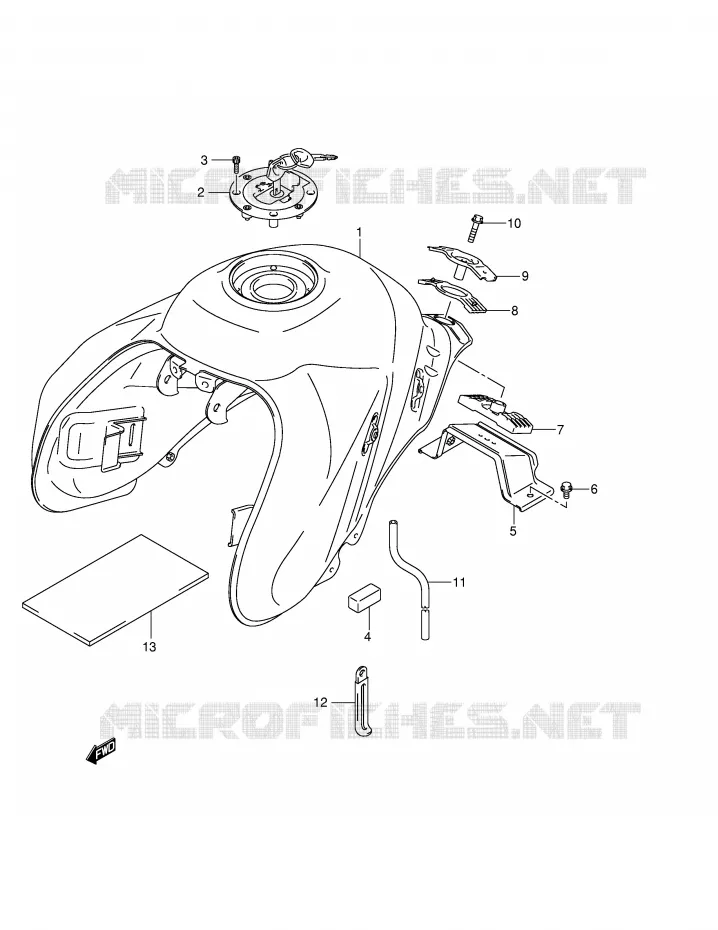 RESERVOIR D'ESSENCE Suzuki MOTO 650 V-STROM 2004  DL650U3K4(E2)