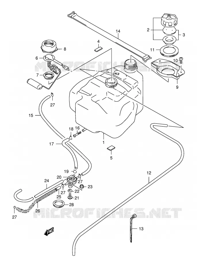 RESERVOIR D'ESSENCE Suzuki SCOOTER 150 BURGMAN 2000  AN150Y(E34)