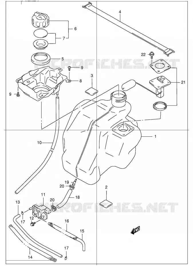 RESERVOIR D'ESSENCE Suzuki SCOOTER 50 AZ 1999  AZ50X(E71)