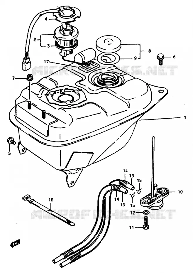 RESERVOIR D'ESSENCE Suzuki SCOOTER 50 CP 1985  CP50CHF