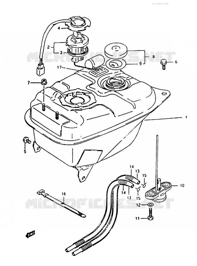 RESERVOIR D'ESSENCE Suzuki SCOOTER 50 CP 1995  CP50CHFS