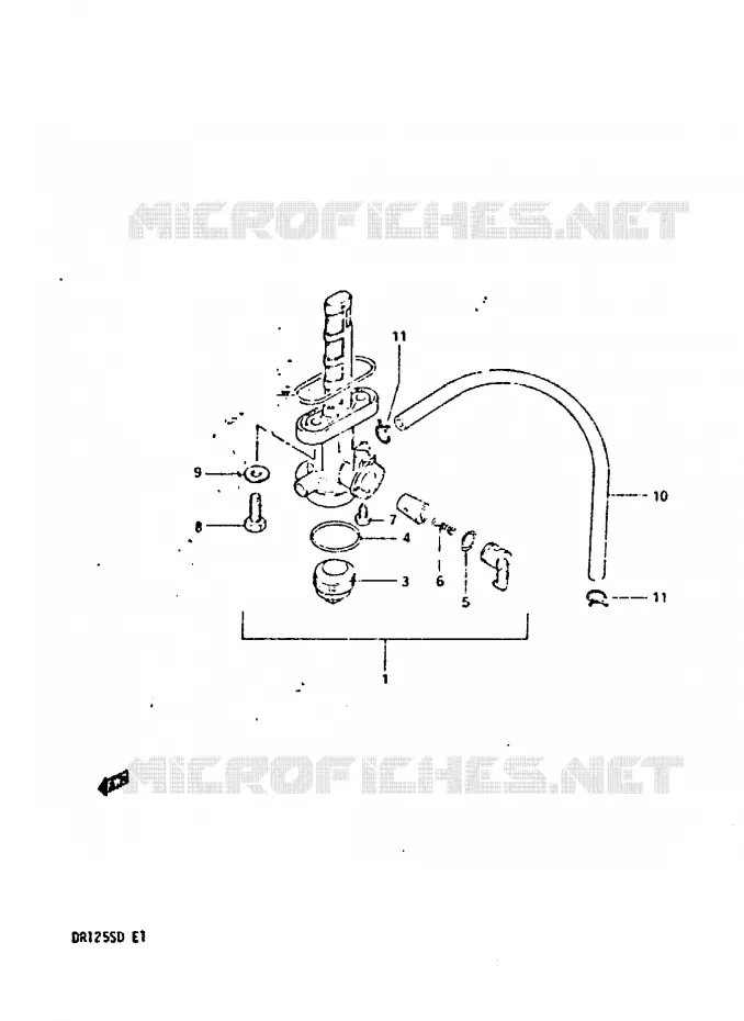 ROBINET D'ESSENCE Suzuki MOTO 125 DR 1982  DR125SZ(Z/D)