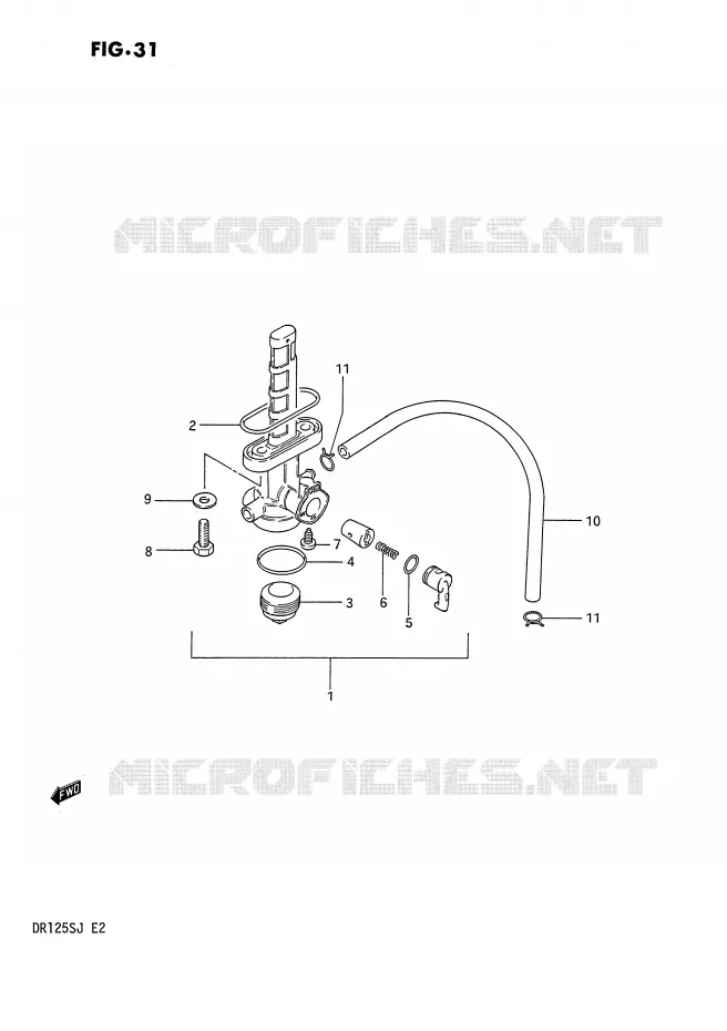 ROBINET D'ESSENCE Suzuki MOTO 125 DR 1985  DR125SF(E2)