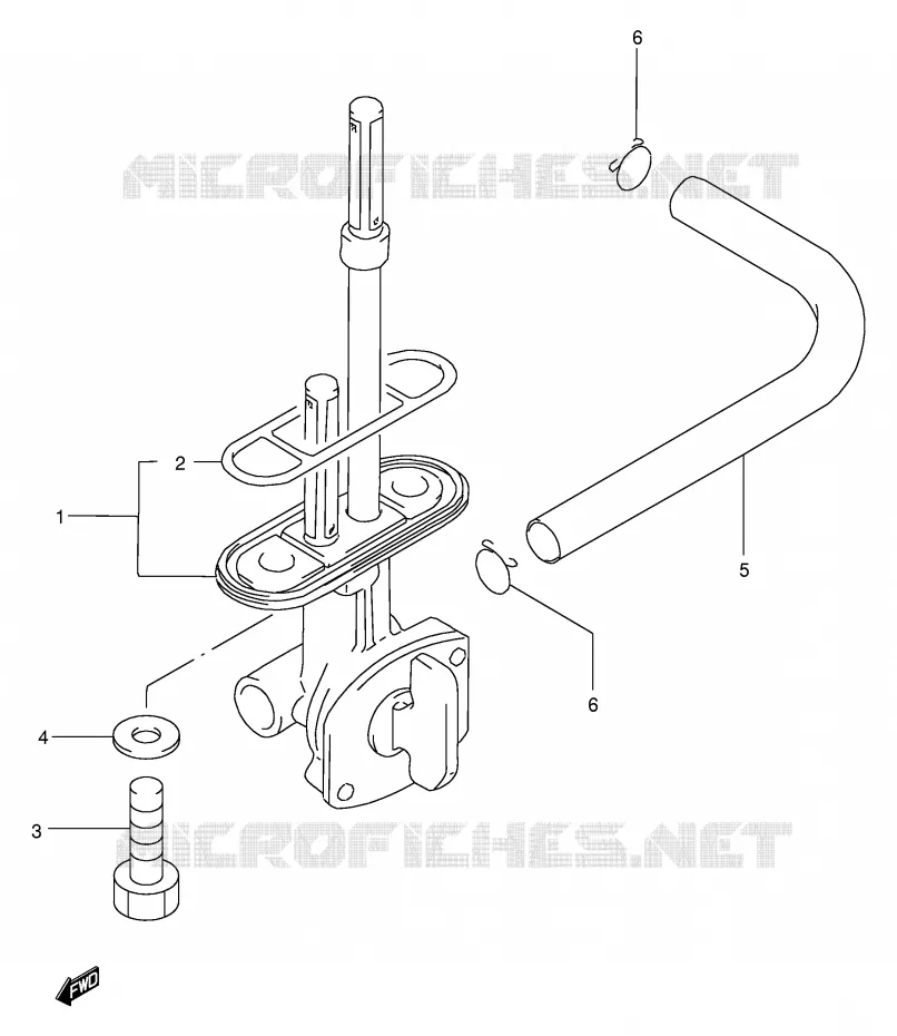 ROBINET D'ESSENCE Suzuki MOTO 200 DF 1996  DF200ET(E24)