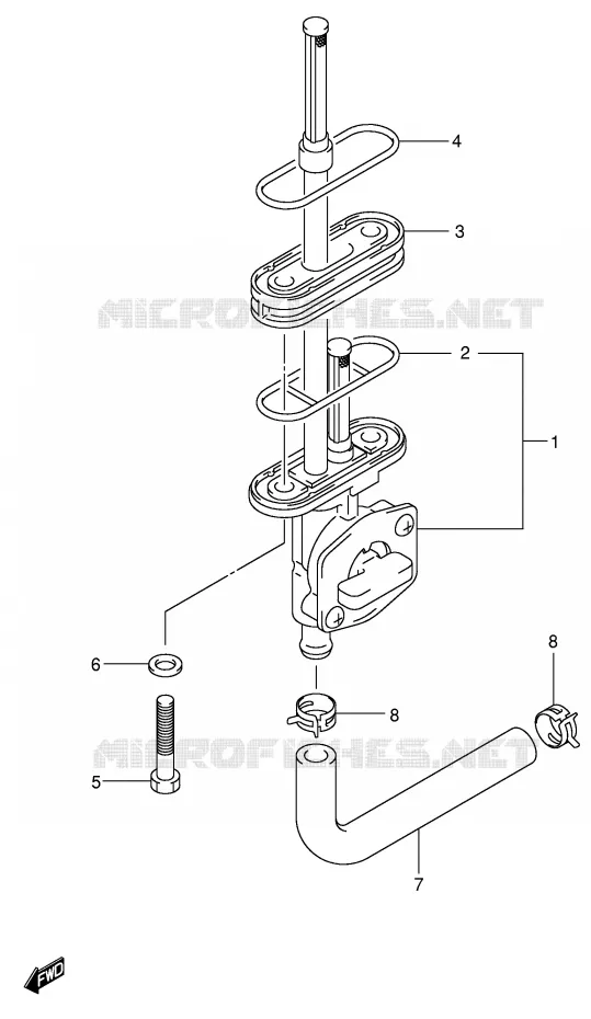 ROBINET D'ESSENCE Suzuki MOTO 400 DR-Z 2003  DR-Z400SK3(E2)