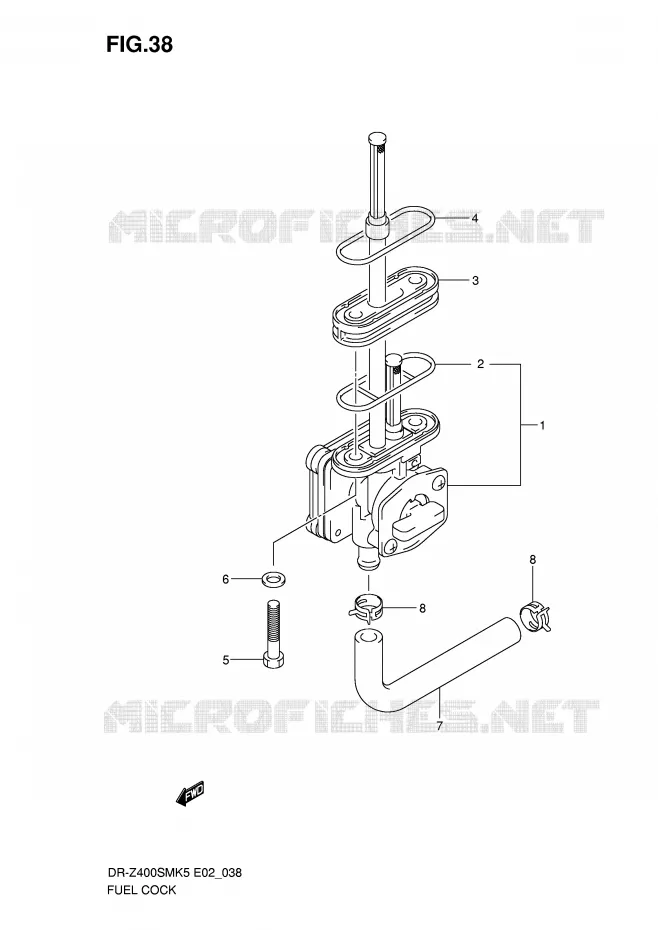 ROBINET D'ESSENCE Suzuki MOTO 400 DR-Z 2005  DR-Z400SMK5(E2)