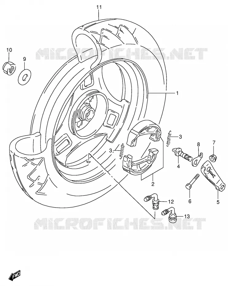 ROUE ARRIERE Suzuki SCOOTER 100 ADDRESS 1991  AG100M(E71)