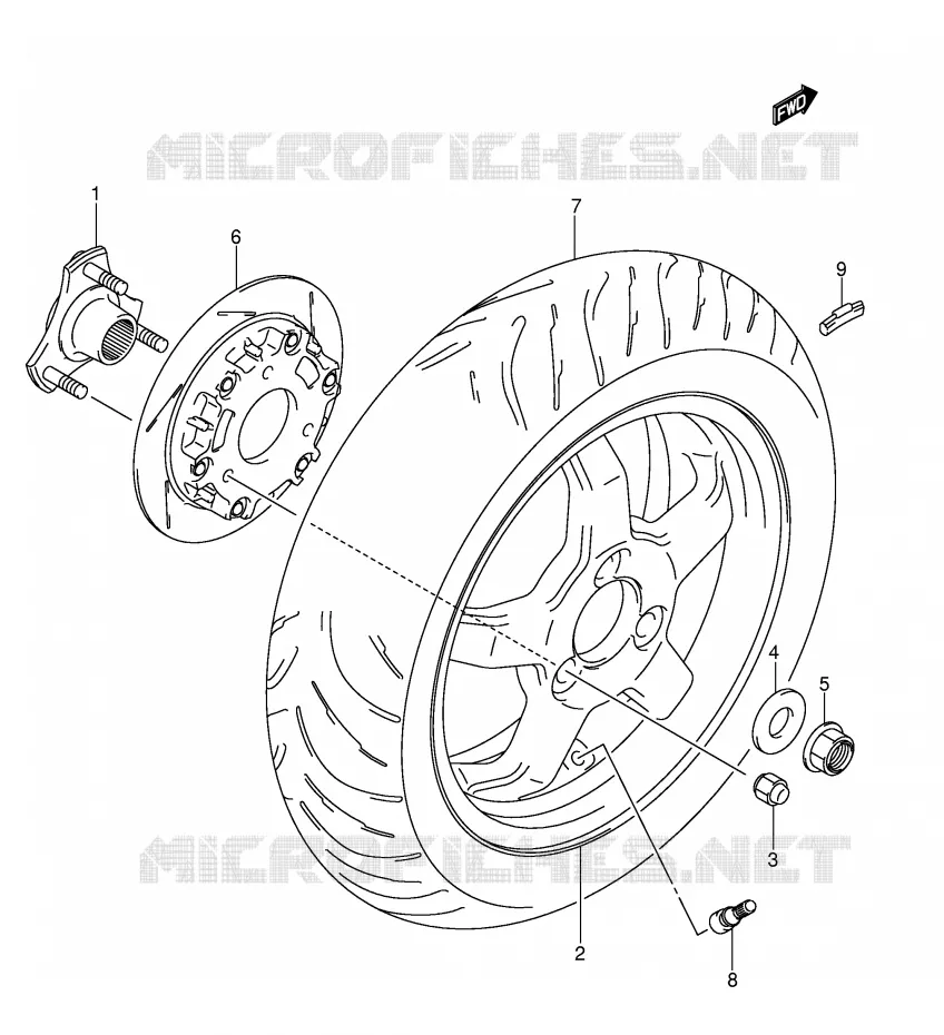 ROUE ARRIERE Suzuki SCOOTER 400 BURGMAN 2004  AN400K4(E2)