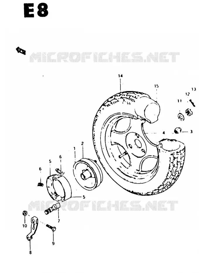 ROUE ARRIERE Suzuki SCOOTER 50 CS 1982  CS50DZ(Z/D)