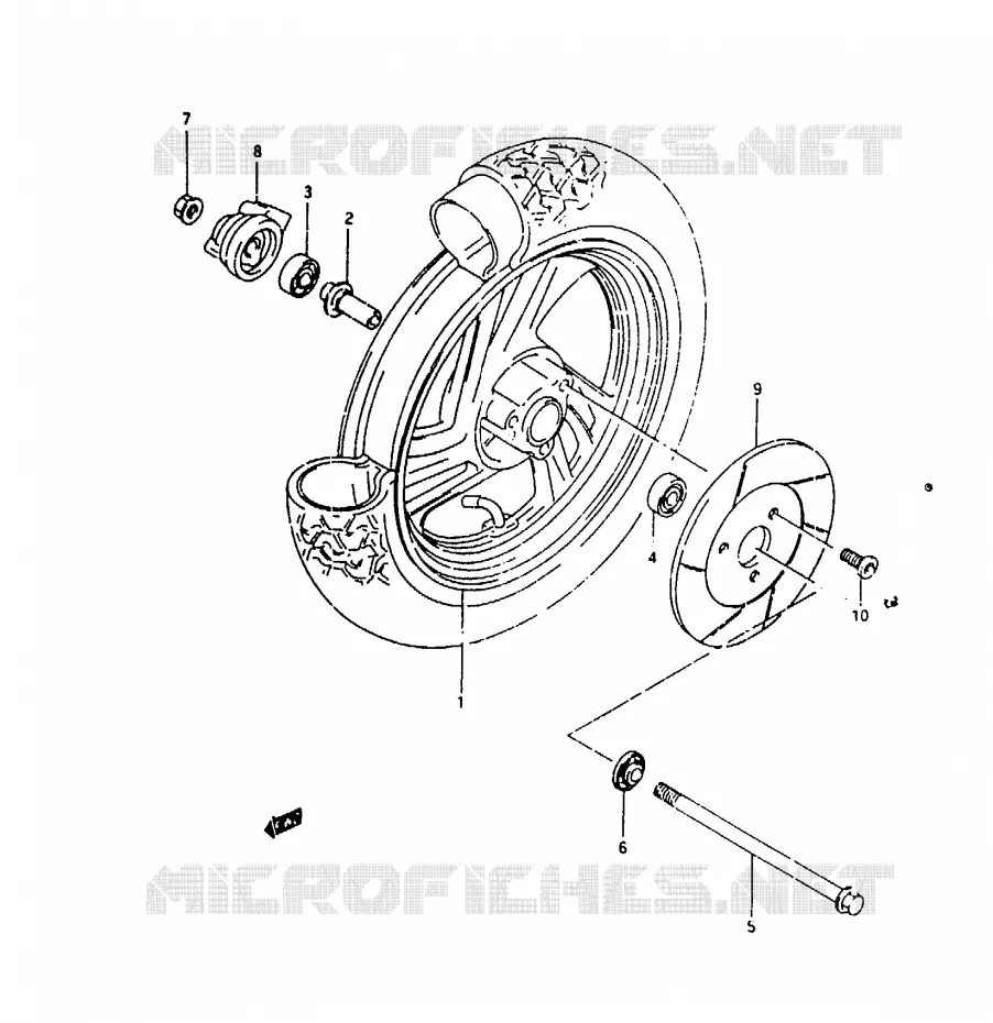 ROUE AVANT Suzuki SCOOTER 100 ADDRESS 1994  AH100R