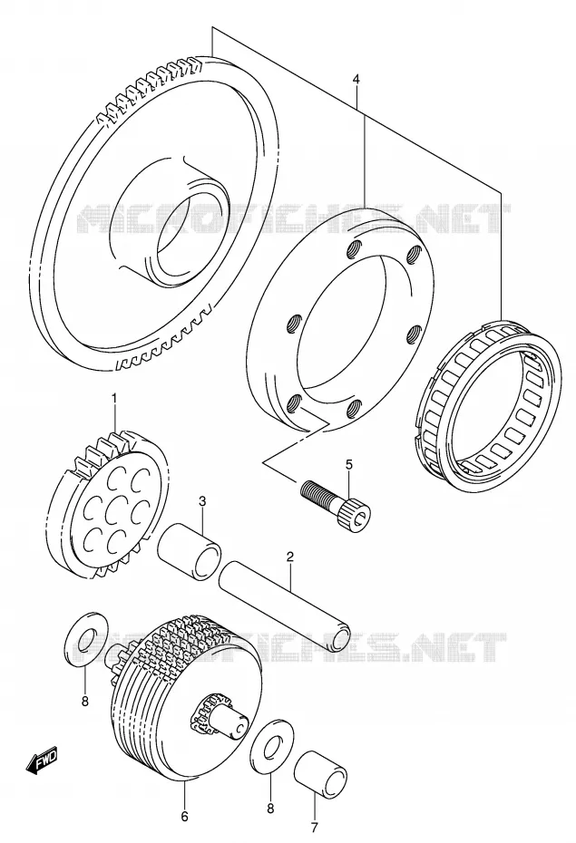 ROUE LIBRE DE DEMARREUR Suzuki MOTO 1000 V-STROM 2006  DL1000K6(E2)