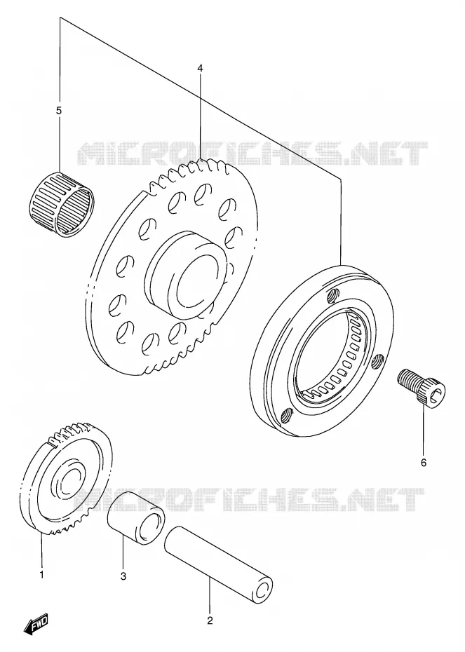 ROUE LIBRE DE DEMARREUR Suzuki MOTO 200 DF 1997  DF200EV