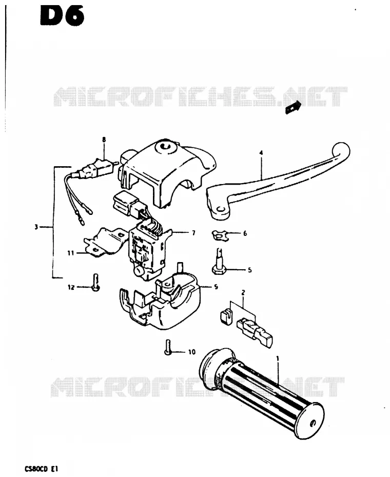 SELECTEUR - LEVIER DE FREIN Suzuki SCOOTER 80 CS 1983  CS80CD
