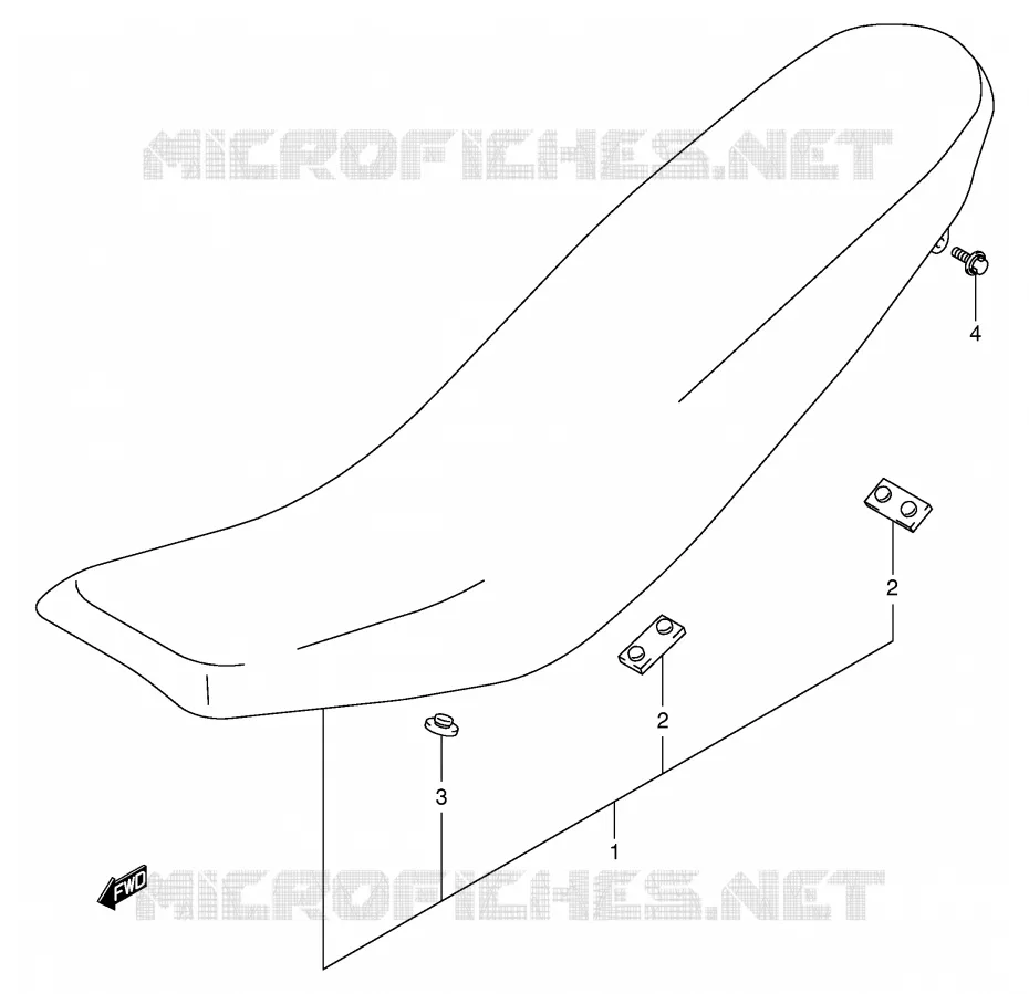 SELLE (MODELE K2/K3/K4) Suzuki MOTO 400 DR-Z 2004  DR-Z400EK4(E1)