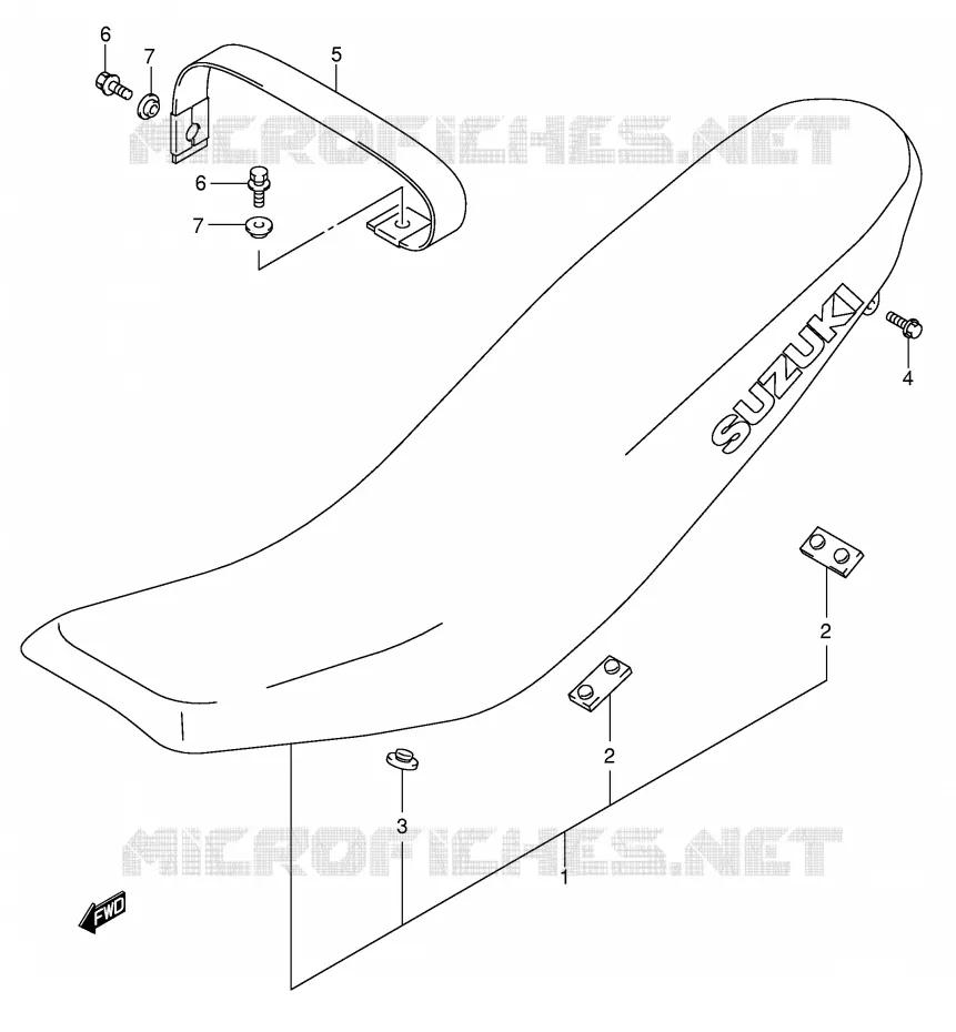 SELLE (MODELE Y/K1) Suzuki MOTO 400 DR-Z 2000  DR-Z400SY(E3/E28)