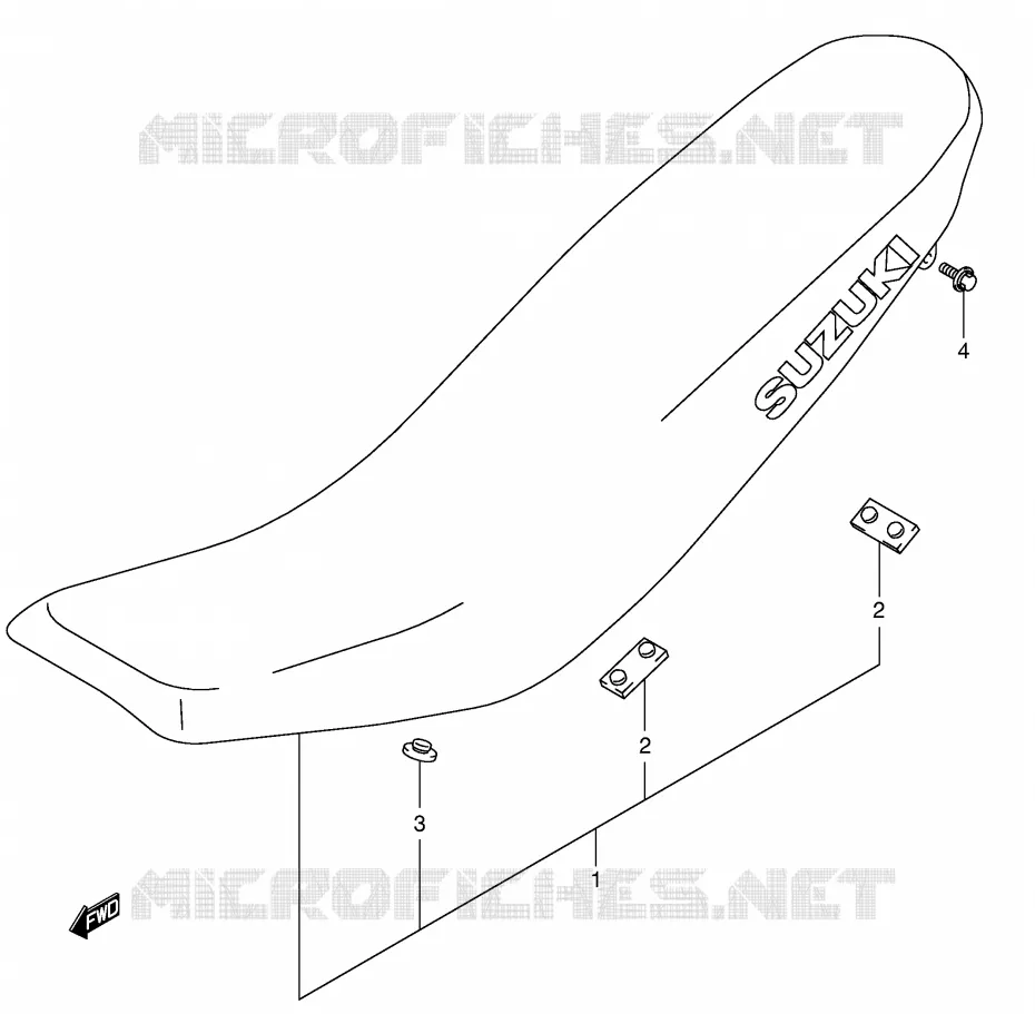 SELLE (MODELE Y/K1) Suzuki MOTO 400 DR-Z 2004  DR-Z400K4(E1)