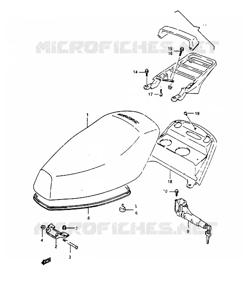 SELLE Suzuki SCOOTER 100 ADDRESS 1994  AH100R