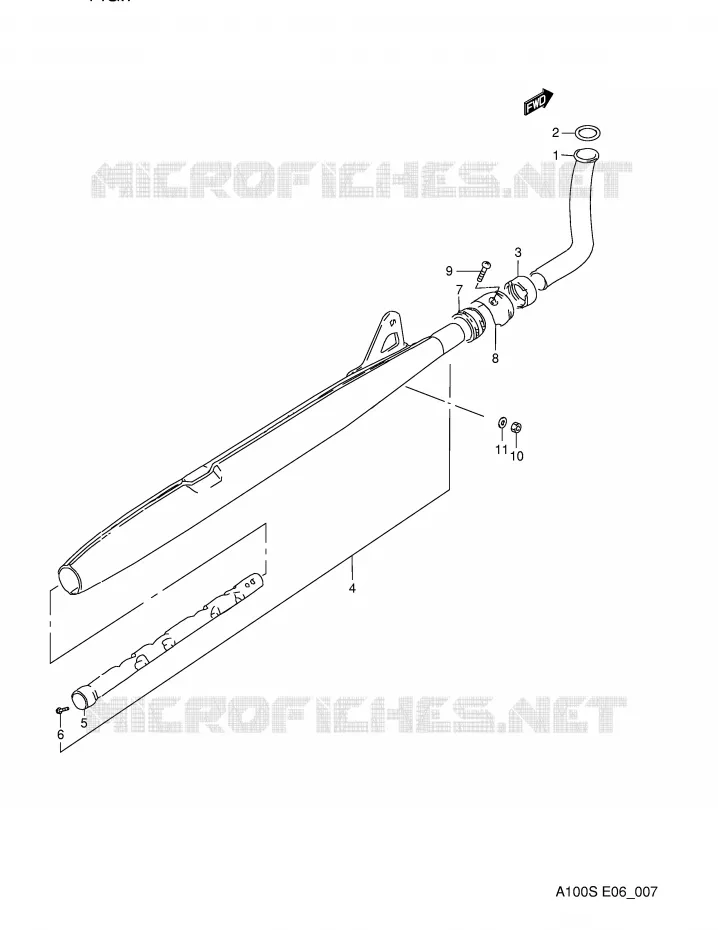 SILENCIEUX (E6,P6,P23) Suzuki MOTO 100 A100 1995  A100S(E6)