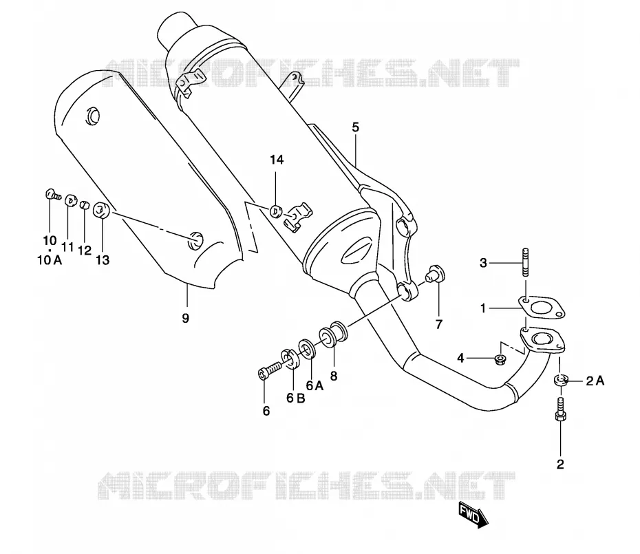 SILENCIEUX (MODELE K1/K2 P26) Suzuki SCOOTER 50 KATANA 2003  AY50SK3(P19)