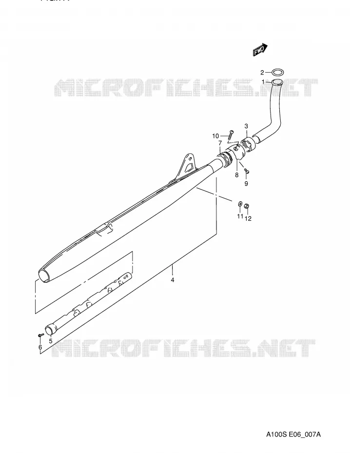 SILENCIEUX (P32) Suzuki MOTO 100 A100 1994  A100R(E6)