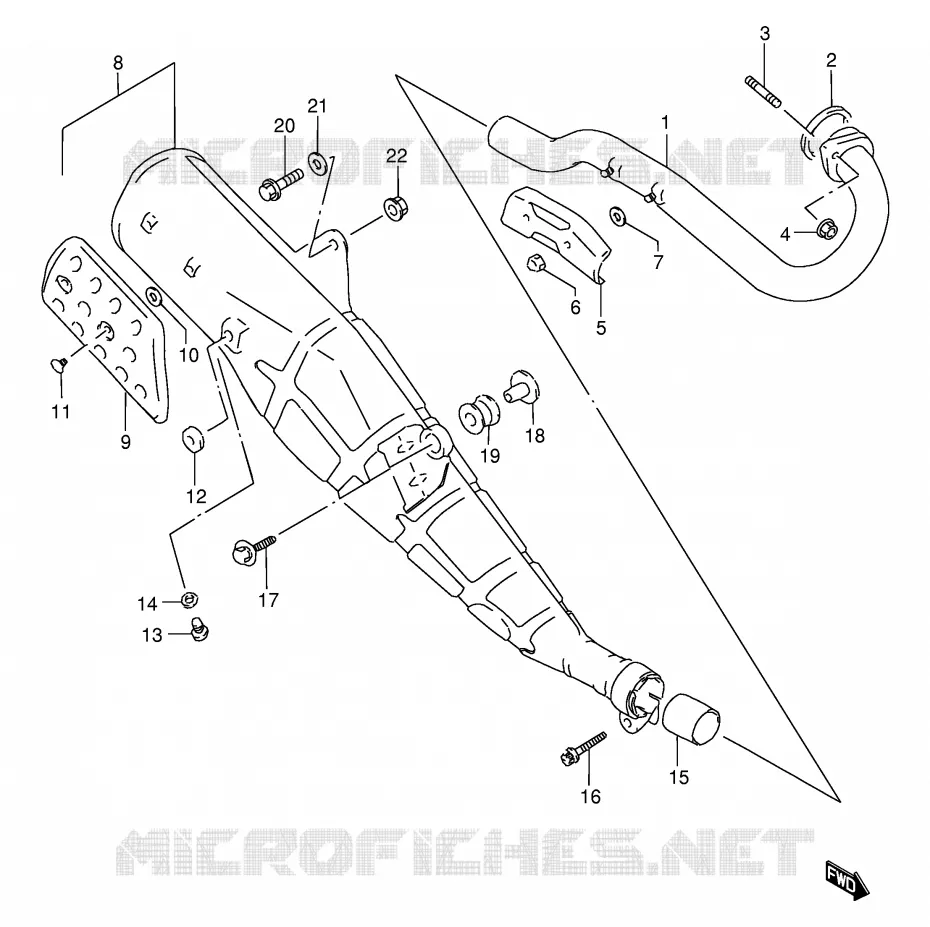 SILENCIEUX Suzuki MOTO 200 DF 1999  DF200EX(E24)
