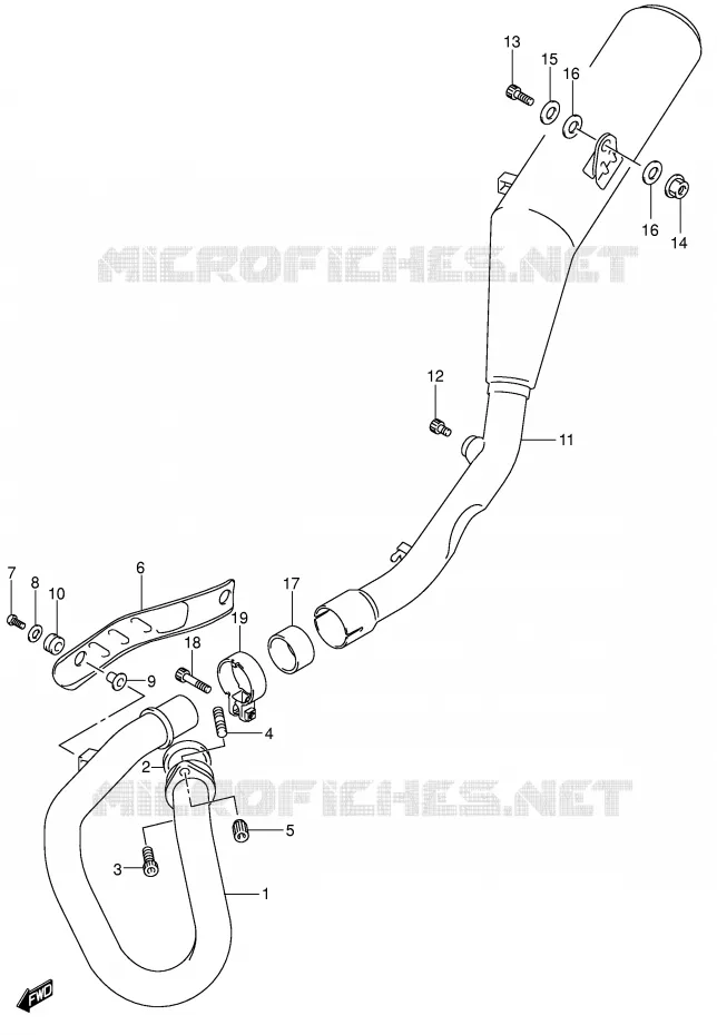 SILENCIEUX Suzuki MOTO 400 DR-Z 2004  DR-Z400K4(E1)