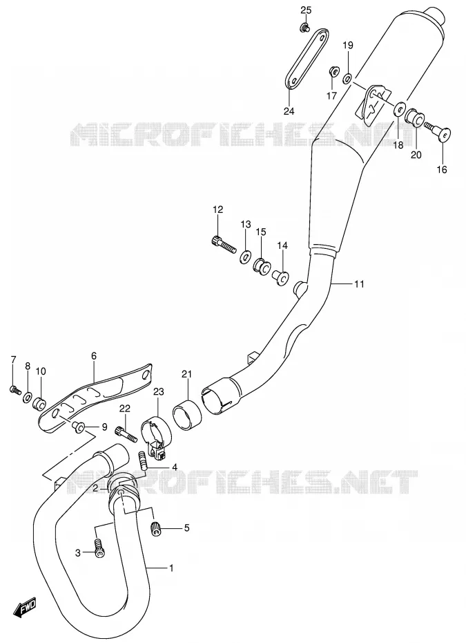 SILENCIEUX Suzuki MOTO 400 DR-Z 2004  DR-Z400SK4(E2)