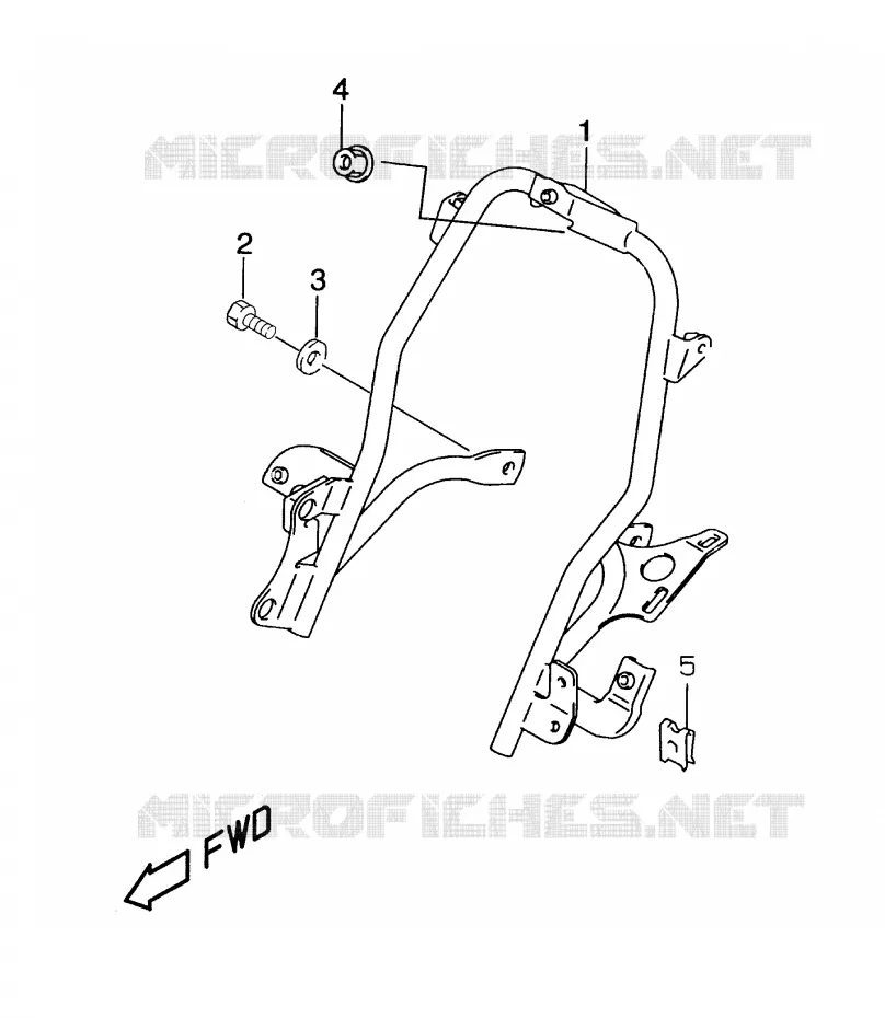 SUPPORT RADIATEUR (model AY50 K1) Suzuki SCOOTER 50 KATANA 1998  AY50W(V/W/X/Y)