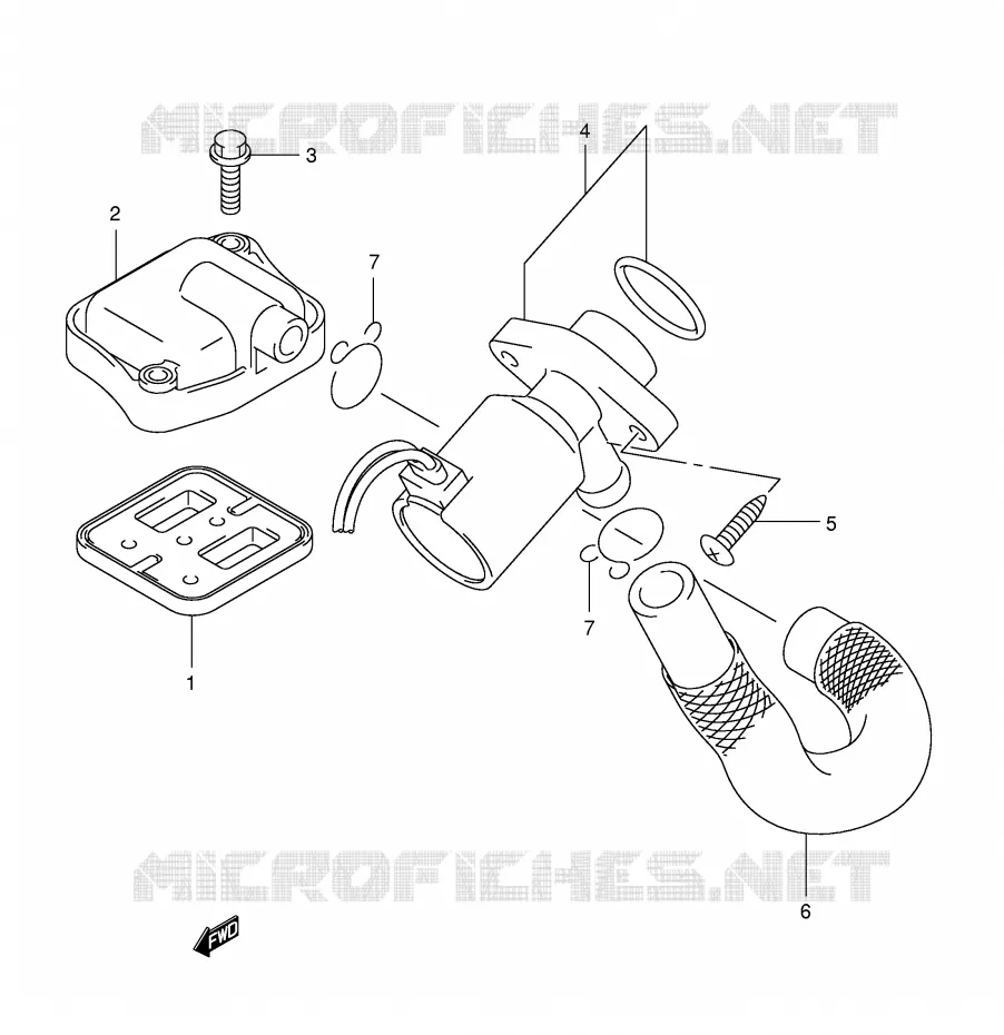 SYSTEME RECYCLAGE GAZ ECHAPPEMENT Suzuki SCOOTER 650 BURGMAN 2003  AN650LK3(E2)