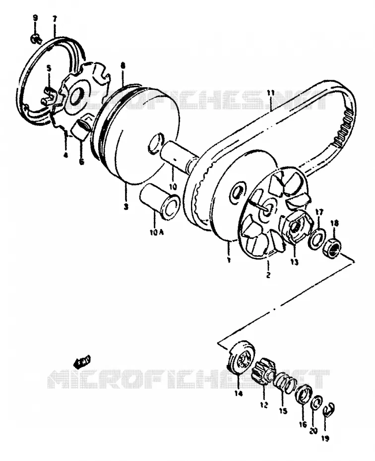 TRANSMISSION (1) Suzuki SCOOTER 50 ADDRESS 1992  AH50N(N/R)