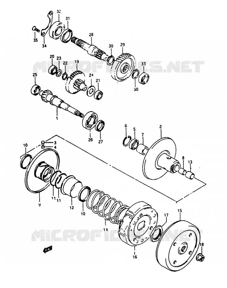 TRANSMISSION (2) Suzuki SCOOTER 100 ADDRESS 1994  AH100R