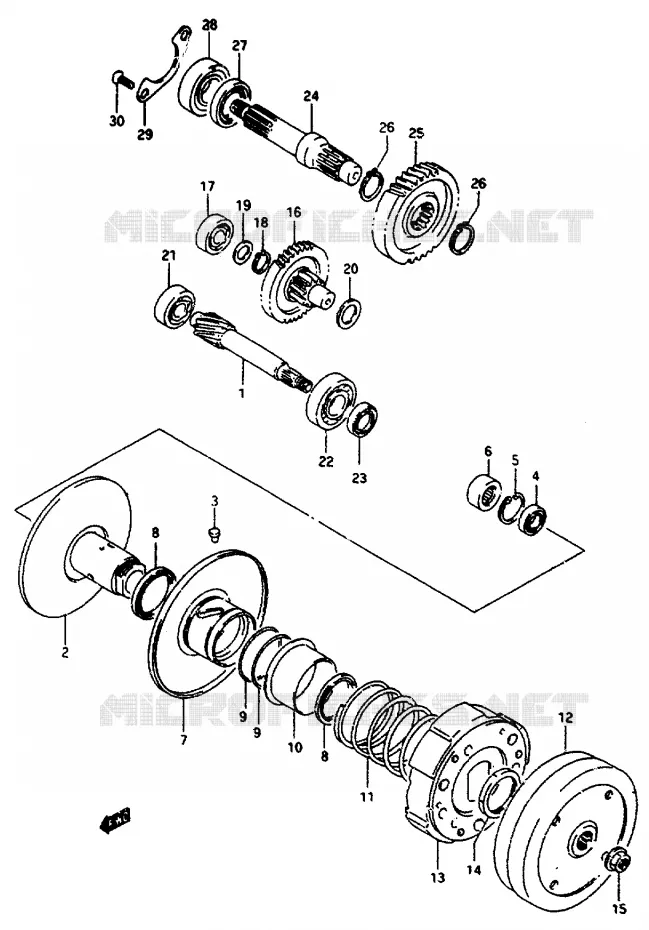 TRANSMISSION (2) Suzuki SCOOTER 50 AP 1996  AP50T(R/S/T)