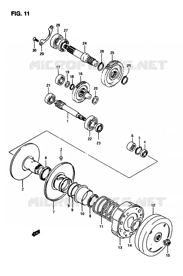 TRANSMISSION (2) Suzuki SCOOTER 50 AP 1997  AP50V(T/7/V)