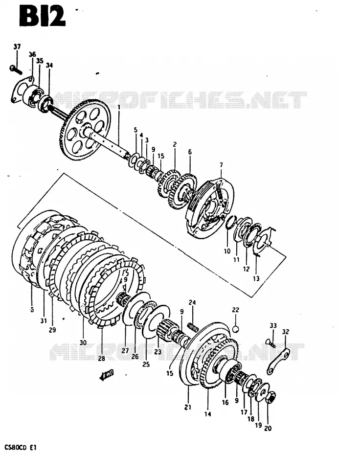 TRANSMISSION (3) Suzuki SCOOTER 80 CS 1983  CS80CD