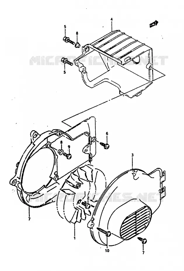 VENTILATEUR DE REFROIDISSEMENT Suzuki SCOOTER 100 ADDRESS 1994  AH100R