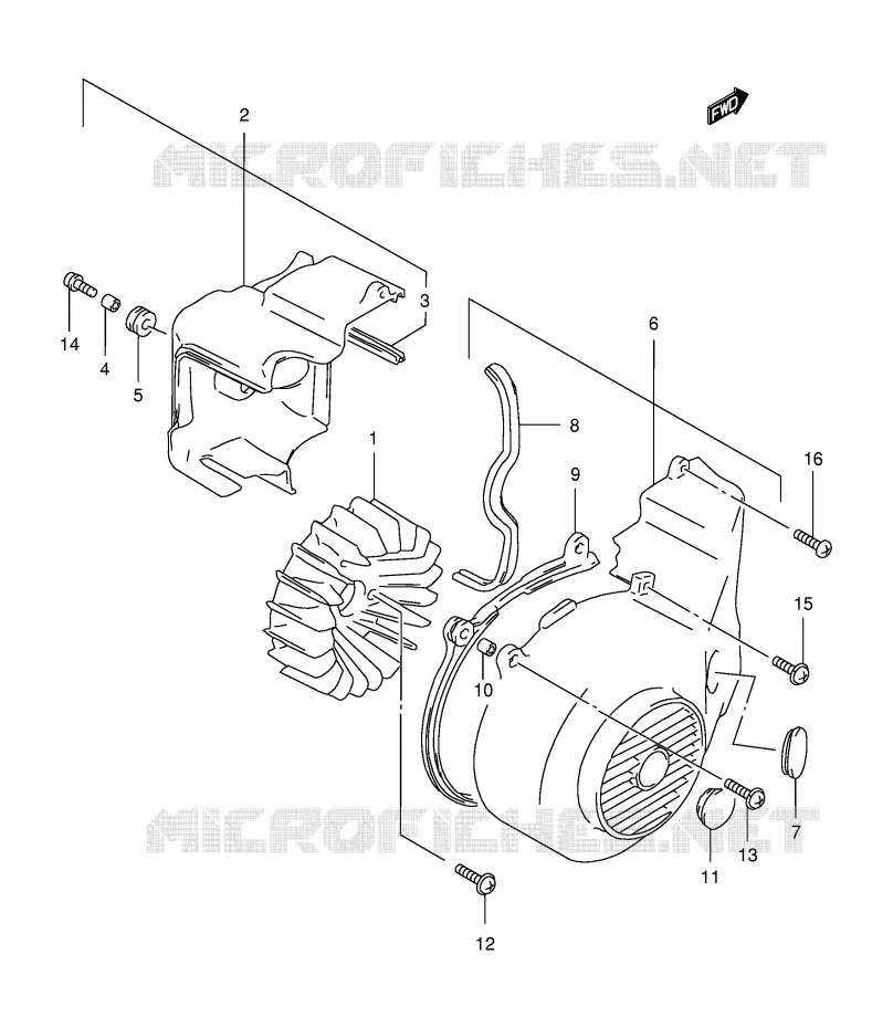 VENTILATEUR DE REFROIDISSEMENT Suzuki SCOOTER 150 BURGMAN 1996  AN150T(E34)