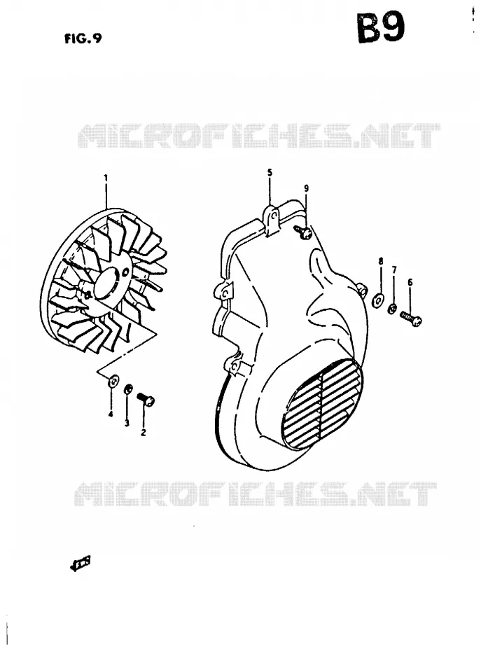 VENTILATEUR DE REFROIDISSEMENT Suzuki SCOOTER 50 CP 1995  CP50CHFS
