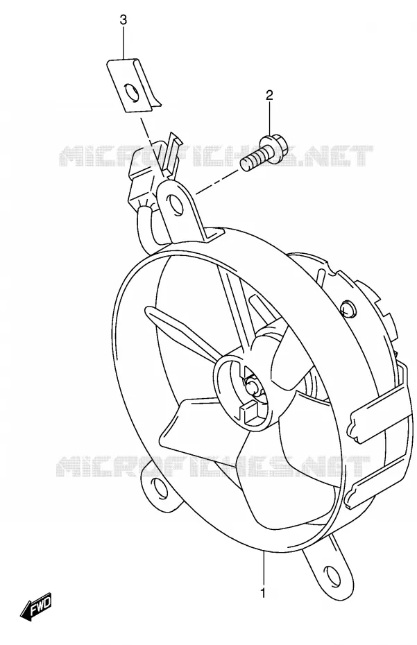 VENTILATEUR Suzuki MOTO 400 DR-Z 2002  DR-Z400SK2(E3/E28)
