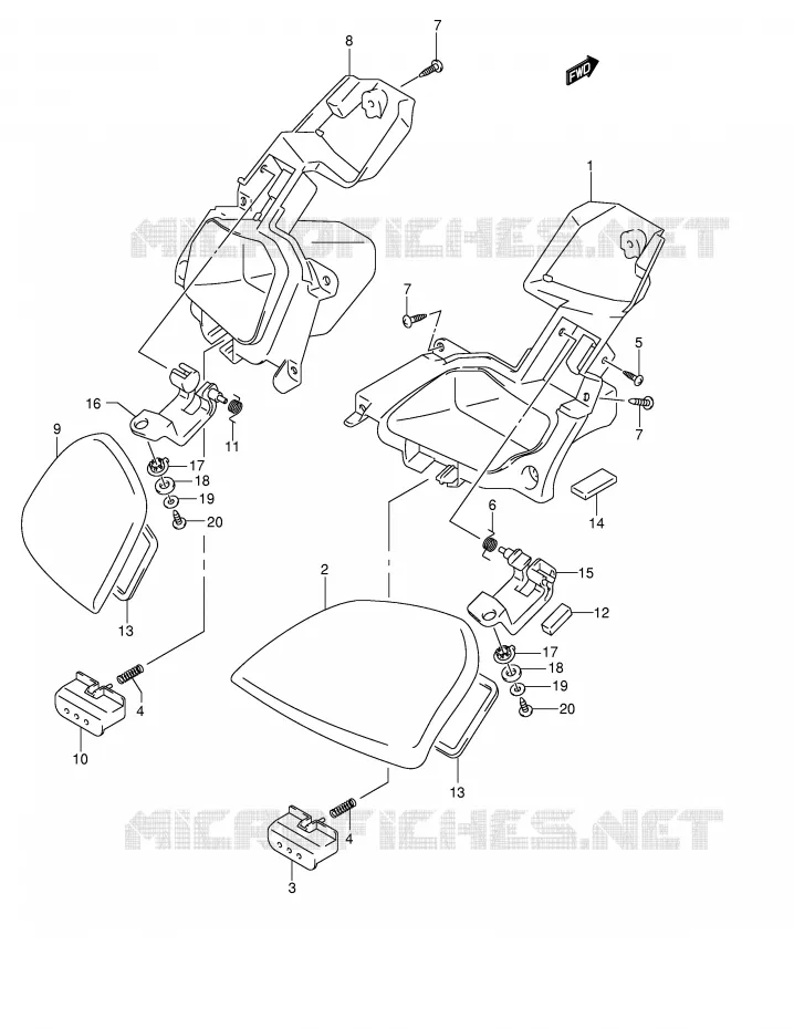 VIDE POCHE (MODELE K4/K5/K6) Suzuki SCOOTER 400 BURGMAN 2006  AN400K6(E2)